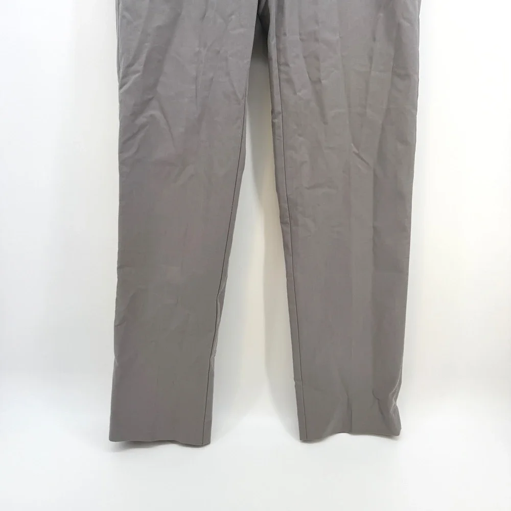 Peter Millar Pants Mens 33x35.5 Gray Poly Cotton SLIM‎ Flat Front MF16B17 NEW
